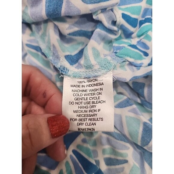 Escapada Halter Sleeveless Alice White Sapphire Kauai Dress Medium - Picture 6 of 9